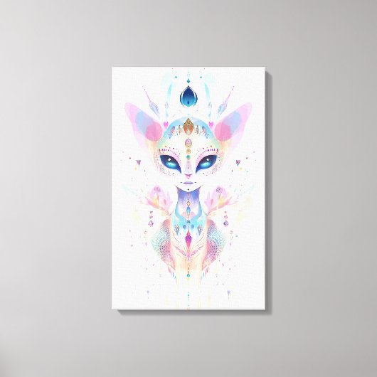 Toile Alien chats face imprimé (Recto)