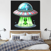 Toile Alien enlevant une vache (Insitu(Chambre))