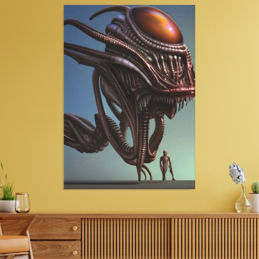 Toile Alien Galactique Monster Canvas Imprimer (Insitu(Salon))
