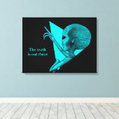 Toile Alien gris, la vérité est là (Insitu (Plancher de Bois))