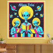 Toile Alien Trio - Un Groupe De Trois Chanteurs Aliens (Insitu(Salon))