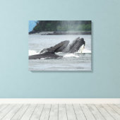 Toile Alimentation des baleines à bosse (Insitu (Plancher de Bois))