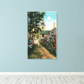 Toile Allée de pierre Vue sur la tour sud et l'horloge d (Insitu (Plancher de Bois))