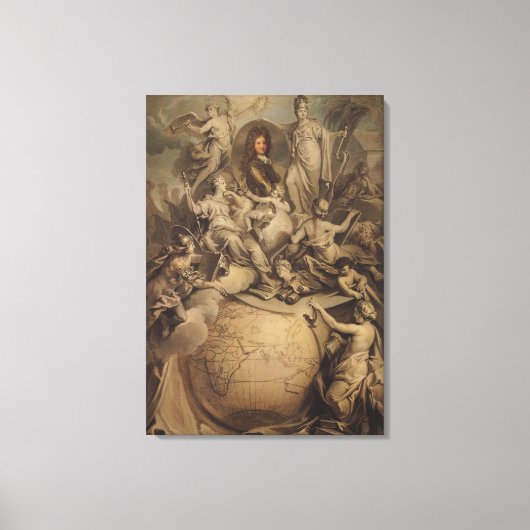 Toile Allégorie de Philippe II Duc d'Orléans, 1718 (Recto)