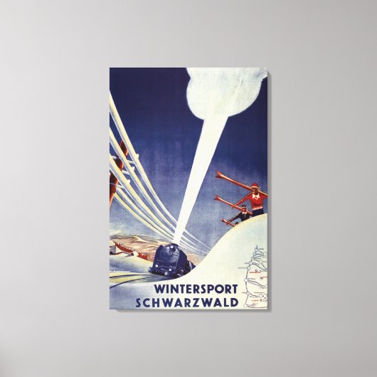 Toile Allemagne - Ski dans la Forêt-Noire (Recto)