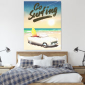 Toile Aller à l'affiche de voyage de surf! (Insitu(Chambre))