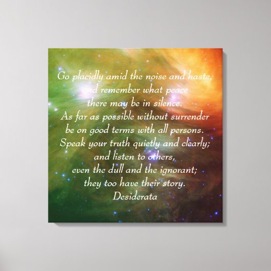 Toile Aller Placidly Desiderata (Recto)