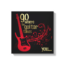 Allez là où la guitare vous emmène.... Art Canvas