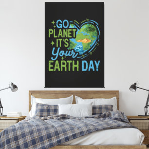 Toile Allez planète c'est votre jour de la Terre