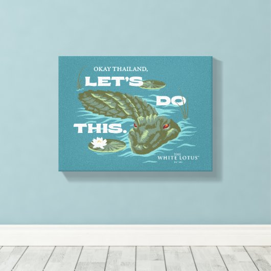 Toile Alligator - Le Lotus Blanc (Insitu (Plancher de Bois))