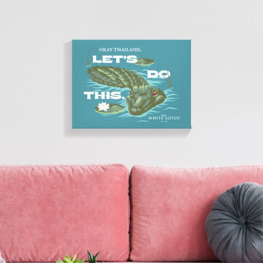 Toile Alligator - Le Lotus Blanc (Insitu(Salon))