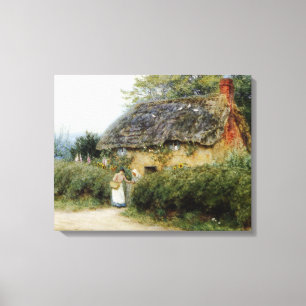 Toile Allingham Un chalet avec des tournesols à Peaslake