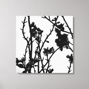 Toile Almond Tree Outline Floral Botanical Photographie
