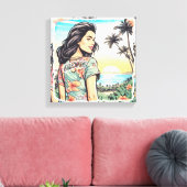 Toile Aloha Girl (Insitu(Salon))