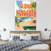 Toile Aloha Hawaii poster Voyage (Insitu(Chambre))