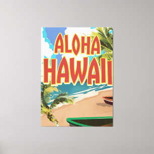 Toile Aloha Hawaii poster Voyage