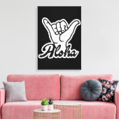 Toile Aloha Shaka Main, Hang Loose signe (Insitu(Salon))