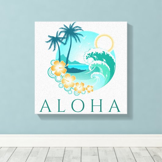 Toile Aloha Tropical Canvas Imprimer (Insitu (Plancher de Bois))
