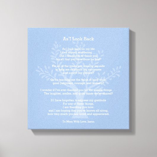 Toile Alors Que Je Regarde En Arrière, (Recto)