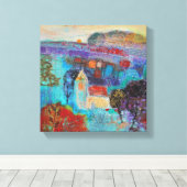 Toile Alors que le soleil se couche 2013 (Insitu (Plancher de Bois))