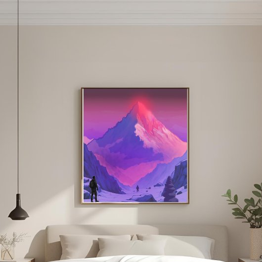 Toile Alpenglow Everest S'ÉLEVER Motivation minimaliste