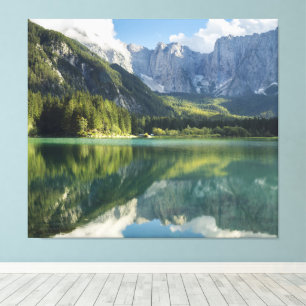 Toile Alpes Eau Turquoise Beau Lac de Montagne