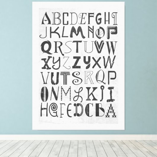Toile Alphabet (Insitu (Plancher de Bois))