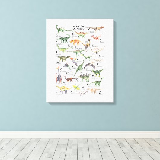 Toile Alphabet Dinosaure (Insitu (Plancher de Bois))