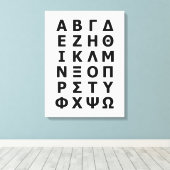 Toile Alphabet grec (Insitu (Plancher de Bois))