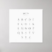 Toile Alphabet latin (Recto)