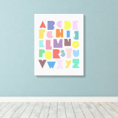 Toile Alphabet rétro géométrique (Insitu (Plancher de Bois))