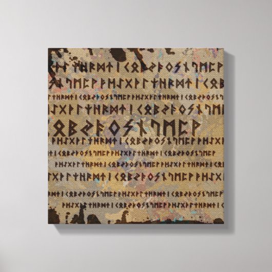 Toile alphabet runique - Ancien Futhark (Recto)