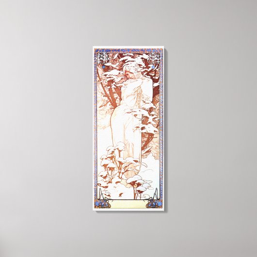 Toile Alphonse Mucha - Blanc d'hiver (Recto)