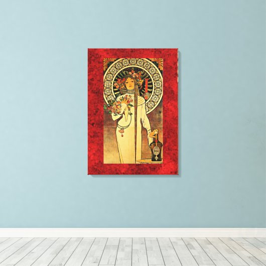 Toile Alphonse Mucha : La Trappistine (Insitu (Plancher de Bois))