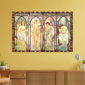 Toile Alphonse Mucha - Les heures du jour (Insitu(Salon))