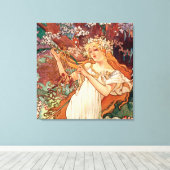 Toile Alphonse Mucha, Les Saisons (1896) Le Printemps (Insitu (Plancher de Bois))