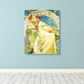 Toile Alphonse Mucha Princess Hyacinth Art Nouveau (Insitu (Plancher de Bois))