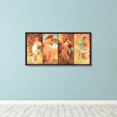 Toile Alphonse Mucha, Quatre Saisons (Insitu (Plancher de Bois))