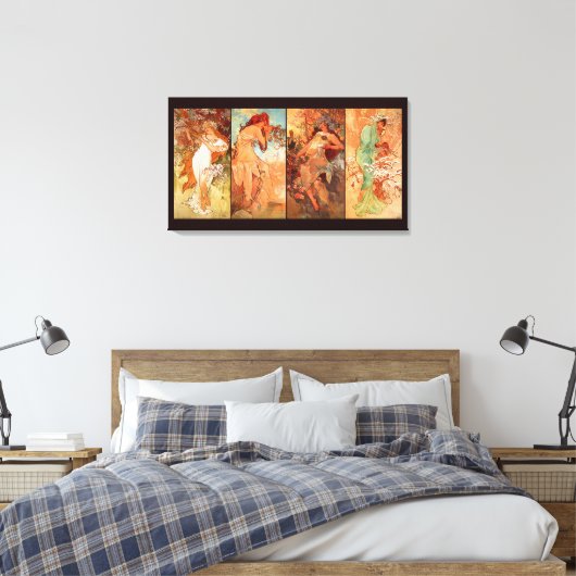 Toile Alphonse Mucha, Quatre Saisons (Insitu(Chambre))
