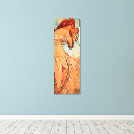 Toile Alphonse Mucha, Quatre Saisons, Été (Insitu (Plancher de Bois))