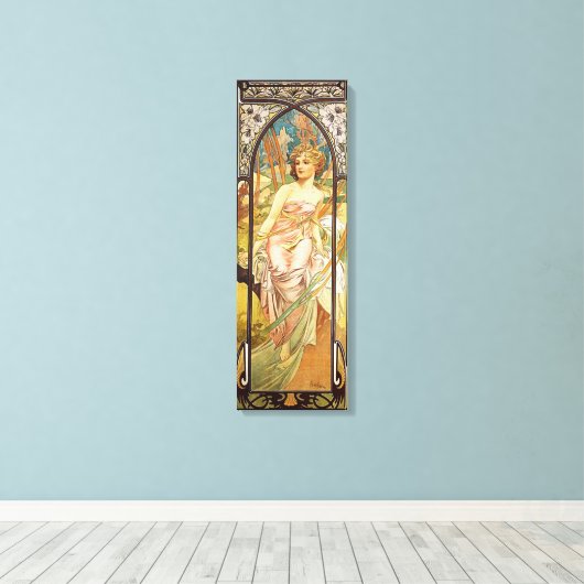 Toile Alphonse Mucha, Réveil matinal (Insitu (Plancher de Bois))