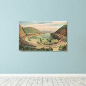 Toile Altoona, Pennsylvanie, Le fameux Horseshoe Curv (Insitu (Plancher de Bois))