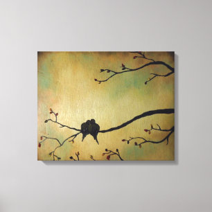 Toile Amants d'oiseaux