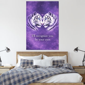 Toile Amants du Tigre Blanc dans la Brume Violette – Âme