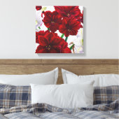 Toile Amaryllis rouge et blanc 2008 (Insitu(Chambre))