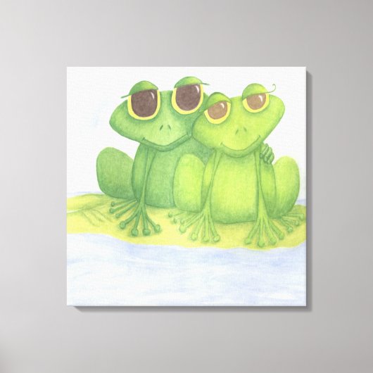 Toile Amateurs adorables de grenouilles (Recto)