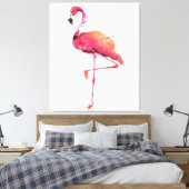Toile Amateurs de Flamant rose aquarelle | Amoureux de F (Insitu(Chambre))