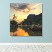 Toile amazing lake in the mountains while afterglow (Insitu (Plancher de Bois))