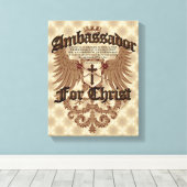 Toile Ambassadeur Pour Christ, Corinthiens Bible Verse (Insitu (Plancher de Bois))