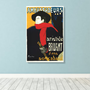 Toile Ambassadeurs Art Nouveau vintage, Toulouse Lautrec